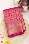 Pure Brocade Kanchipuram Silk Saree-Bright reddish Pink-PA04495