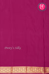 Pure Mysore Crepe Silk Saree-Bottlegreen And Mejentapink-PA46832