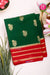 Pure Mysore Crepe Silk Saree -Bottle Green And Red-PA01187