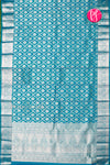 Pure Brocade Kanchipuram Silk Saree-Tealblue-PA24535