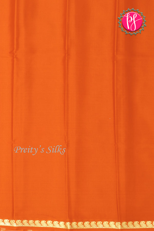 Pure Mysore Crepe Silk Saree-Orange-PA21766