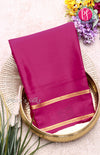 Pure Mysore Crepe Silk Saree With Bentex Border-MejentaPink-PF46791