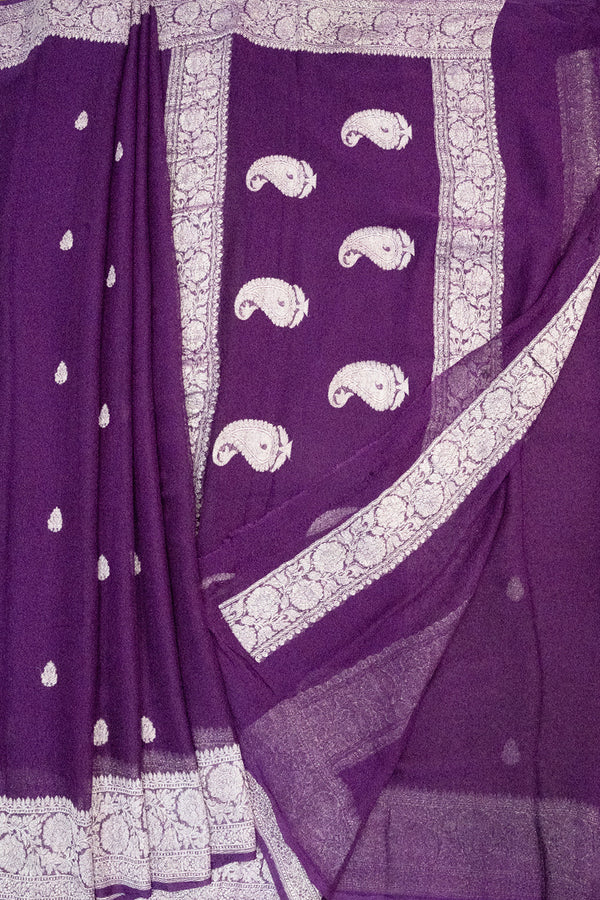 Day 8Pure Chiffon Banarasi Silk Saree-PA45039