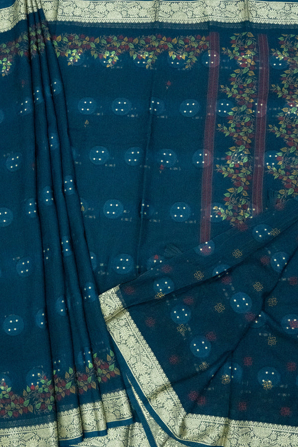 Day 9Semi Georgette Silk Saree-PA10418