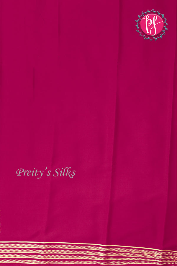 Pure Mysore Crepe Silk Saree -Magenta-Pink-PA03145