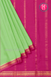 Pure Mysore Crepe Silk Saree-Pistagreen And Pink-PA28638