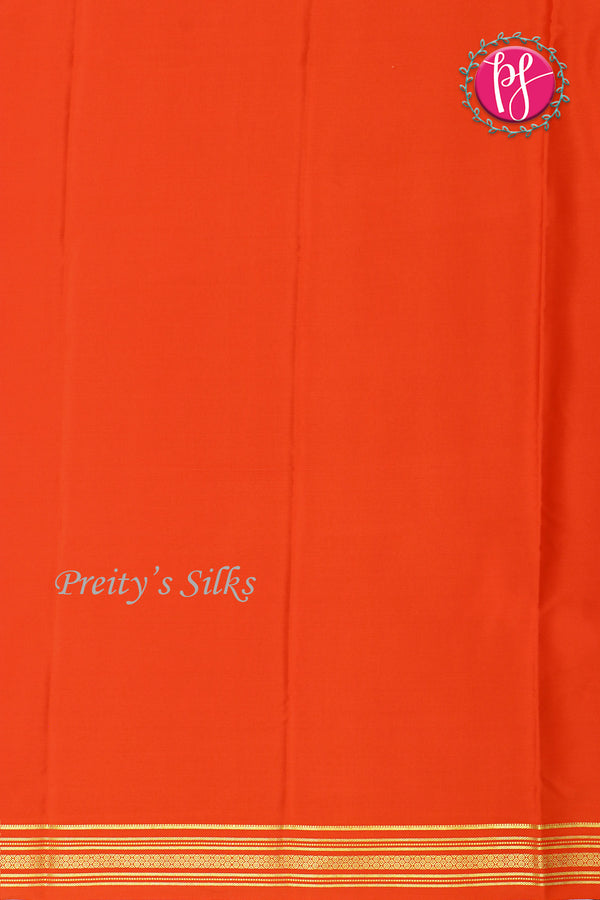 Pure Mysore Crepe Silk Saree-Orange-PA19538