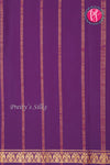 Pure Mysore Crepe Silk Saree-Gandaberunda Border-Softpink And Purple-PA19895