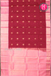 Pure Kanchipuram Silk Saree-Rubyred And BabyPink-PA27124