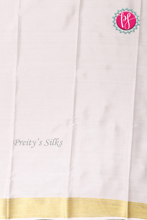 Pure Mysore Crepe Silk Saree -Lightpink And White-PF82724