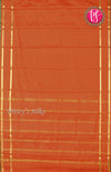 Pure Mysore Crepe Silk Saree With Bentex Border-Orange-PF46788