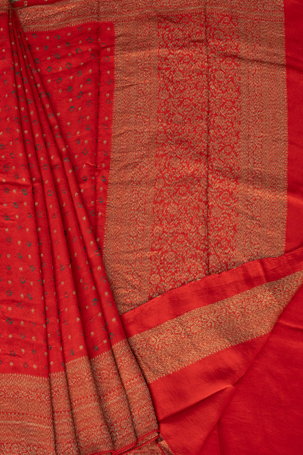 Day 3Tussar Dupion Silk Saree With Bandini prints -PA48627