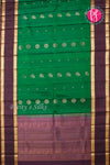 Pure Kanchipuram Silk Saree-Darkgreen And Very Dark Raspberry- PA17555