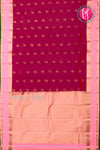 Half Pure Kanchipuram Silk Saree-Rosered And Lightpink-PF82179