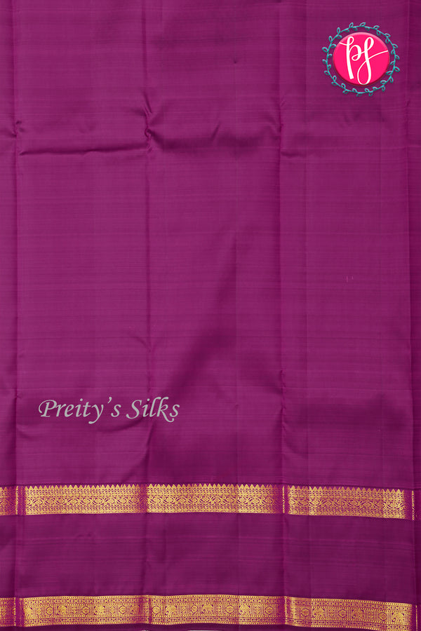 Pure Kanchipuram Silk Saree-Red And Purple-PA26219