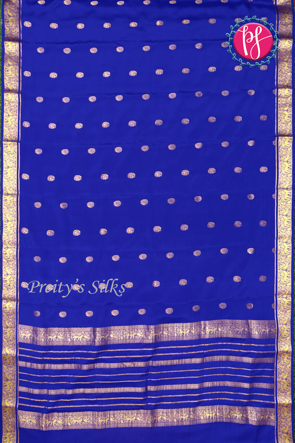 Pure Mysore Crepe Silk Saree-PF77430