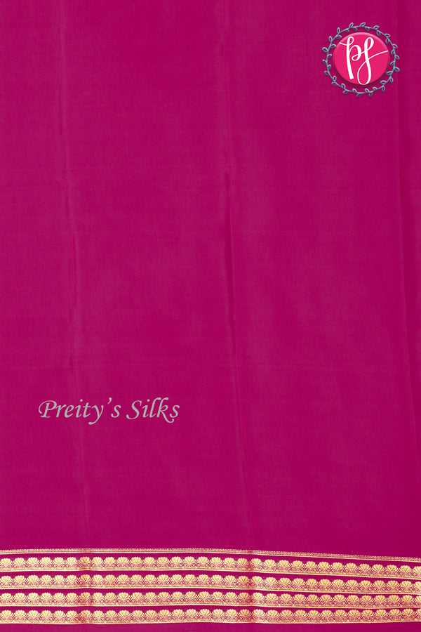 Pure Mysore Crepe Silk Saree-Pink-PA19558