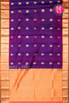 Pure Kanchipuram Silk Saree-Purple And Orange-PF81242