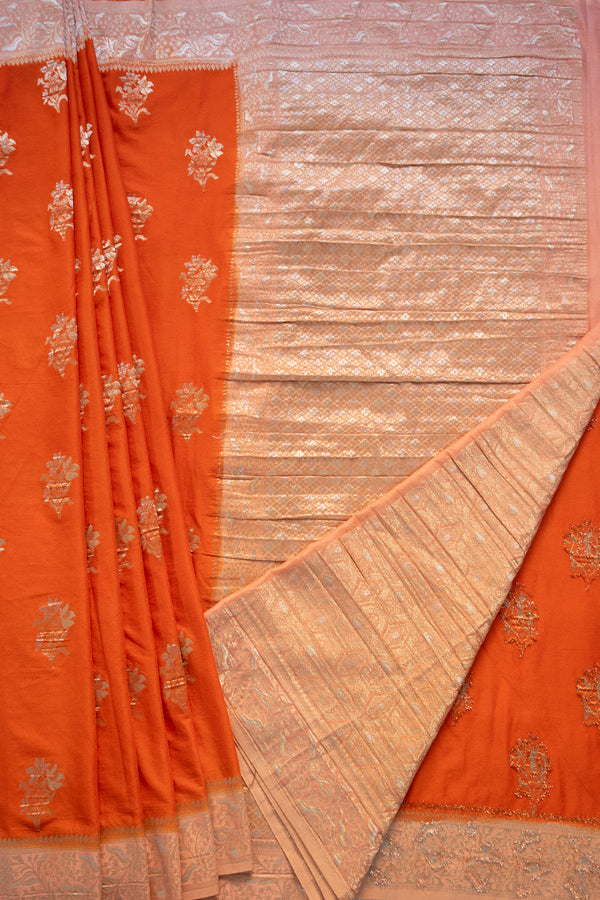 Day 1 Semi Banarasi Georgette Silk Saree-PA48702