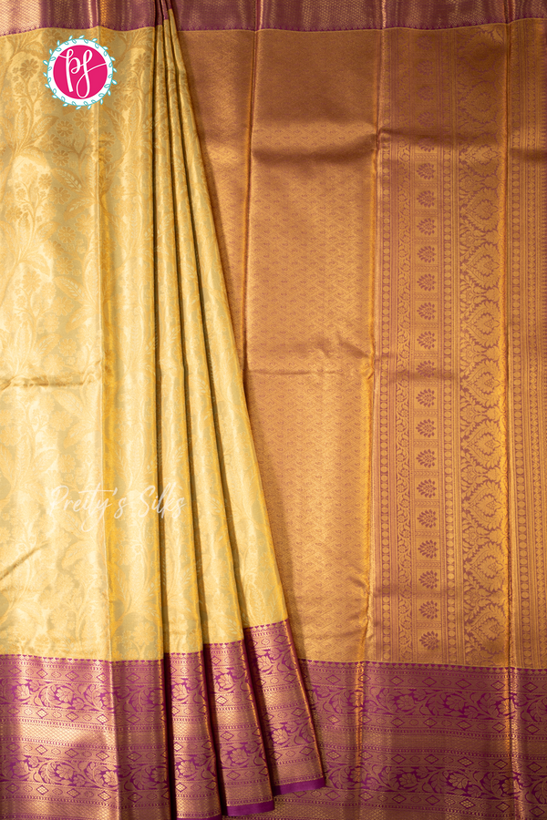 Semi Kanchipuram Silk Saree-Lightgreen And Pink-PA57094