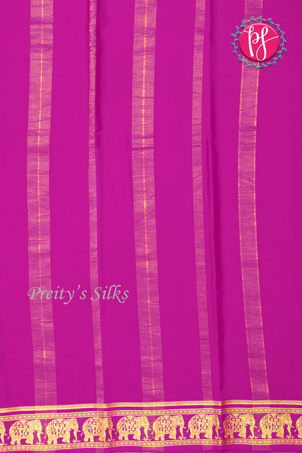 Pure Mysore Crepe Silk Saree-Contrast-Mauve And Purple-PA19804