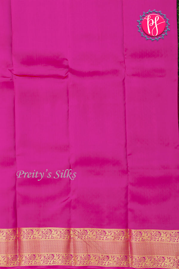 Half Pure Kanchipuram Silk Saree-Greyish-pink And Pink-PA35212