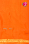 Pure Mysore Crepe Silk Saree -Black And Orange pink-PA01234