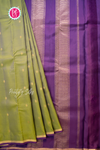 Half Pure Kanchipuram Silk Saree -Pastelgreen with Purple-PA56648