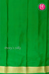 Pure Mysore Crepe Silk Saree -Coral Pink And Parrotgreen-PF82724