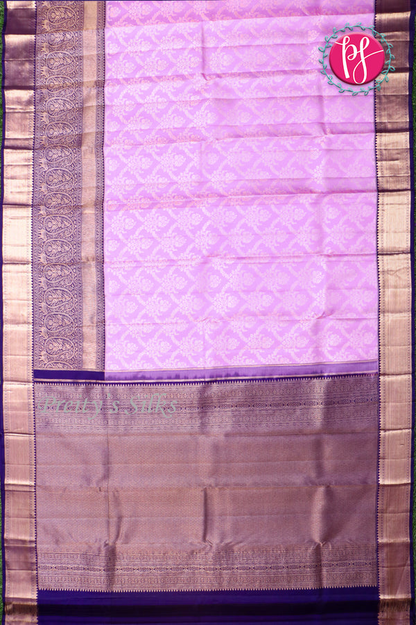 Pure Kanchipuram Silk Saree-Lilac-PF83475