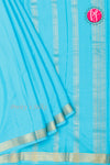 Pure Mysore Crepe Silk Saree-Aquablue-PA33565