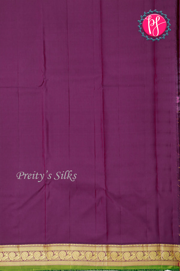 Pure Kanchipuram Silk Saree-Bottlegreen-PA27118