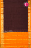 Pure Mysore Crepe Silk Saree With Contrast Mango Border-PF38139
