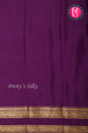 Pure Designer Crepe Silk Saree-Purple And Halfwhite-PA20827