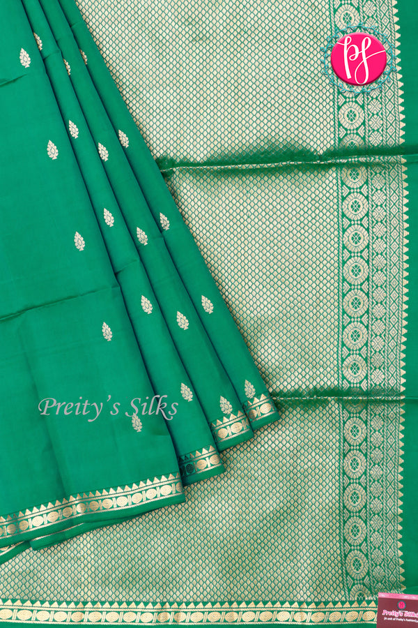 Kanchipuram Soft Silk Saree-Parrotgreen-PA35075