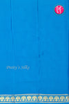Pure Mysore Crepe Silk Saree-Gandaberunda Border-Anandablue-PA20598