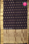Half Pure Kanchipuram Silk Saree-Deep Eggplant-PF04458