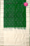 Pure Kanchipuram Silk Saree-Bottlegreen And Light grey-PF81319