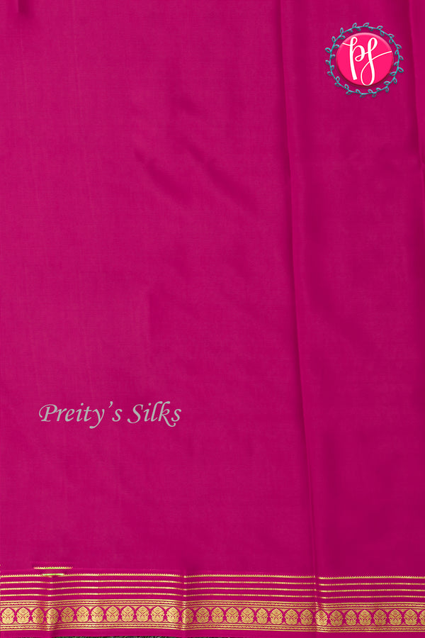 Pure Mysore Crepe Silk Saree-Rani pink-PA21845