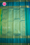 Pure Kanchipuram Silk Saree-Green And Lightblue-PA57106