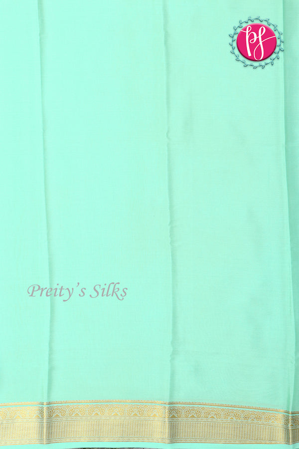 Pure Mysore Crepe Silk Saree-Mint Green-PF84310