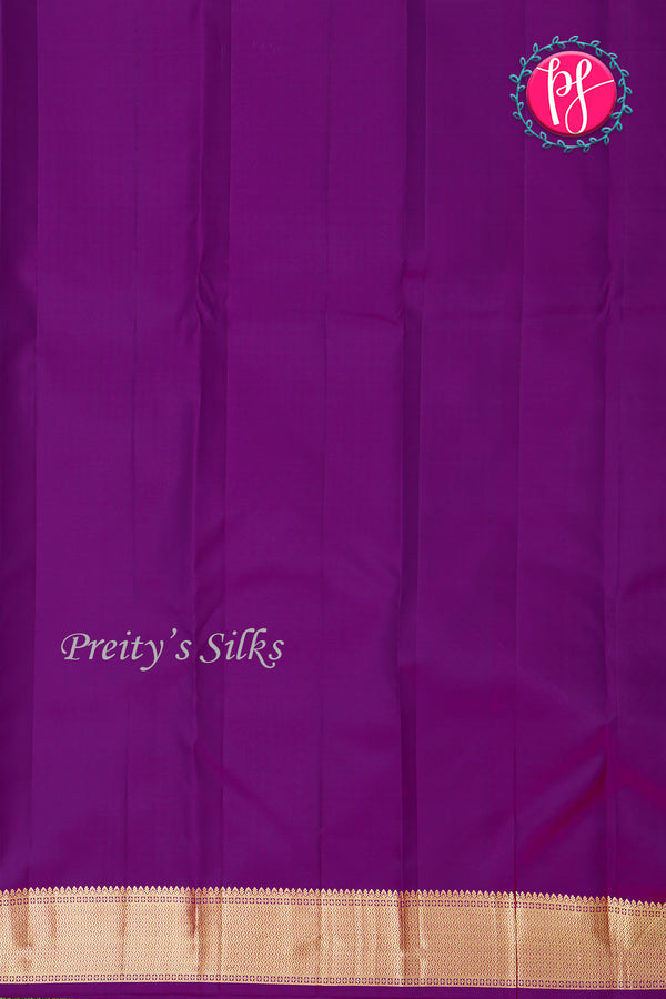 Pure Kanchipuram Silk Saree-Purple-PA34518