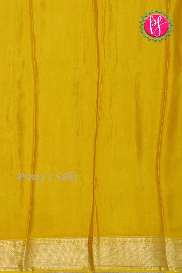 PURE KADDI BANARASI GEORGETTE SILK SAREE-Mehandigreen-PA23868