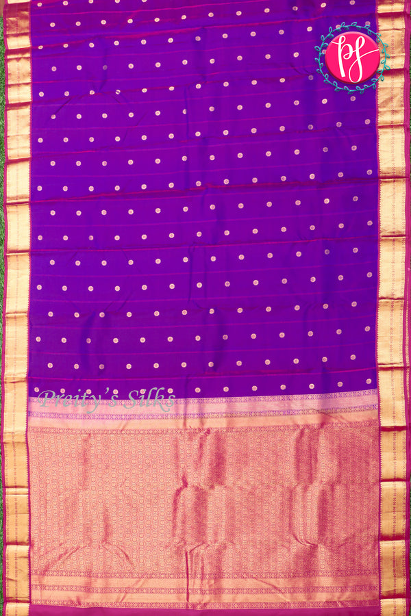 Kanchipuram Soft Silk Saree-Purple-PA20390