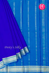 Pure Mysore Crepe Silk Saree-Royalblue And Tealblue- PA34000