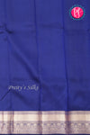 Pure Brocade Kanchipuram Silk Saree-Blue-PA24535