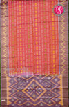 Pure Pochampally Soft Silk saree-Reddish Pink - Light lilac-PF38078