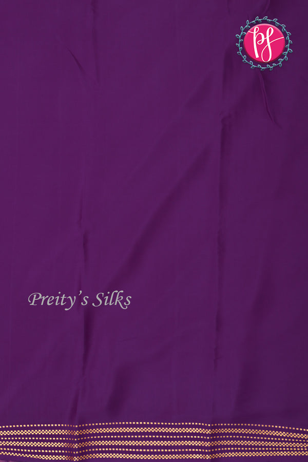 Pure Mysore Crepe Silk Saree -DeepPurple-PF84237