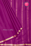 Pure Mysore Crepe Silk Saree-Purple-PA21766