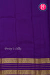 Pure Kanchipuram Silk Saree-White And Navyblue-PA23514